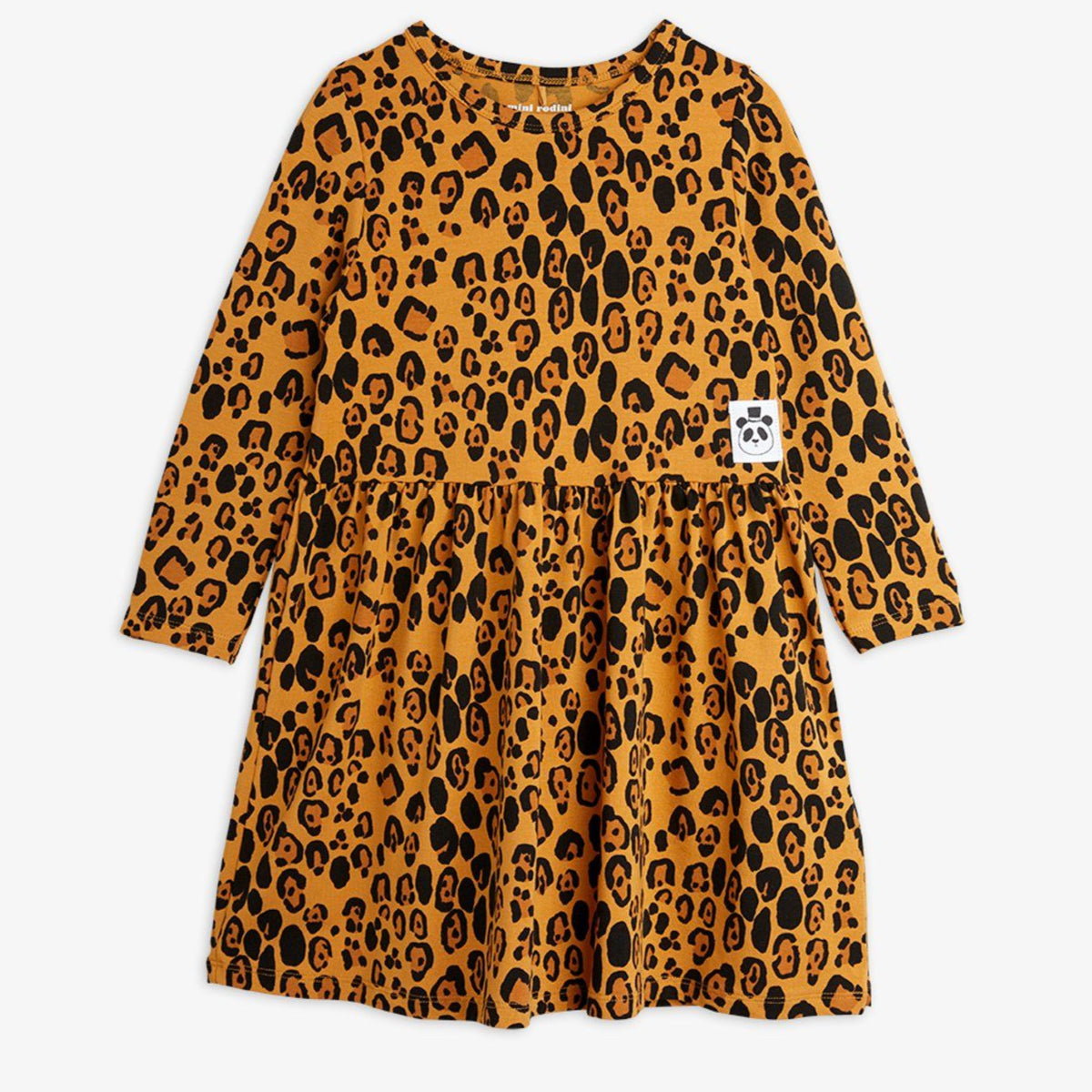 Basic Leopard Långärmad Klänning - Mini Rodini
