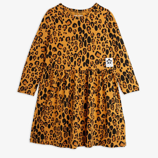 Basic Leopard Långärmad Klänning - Mini Rodini