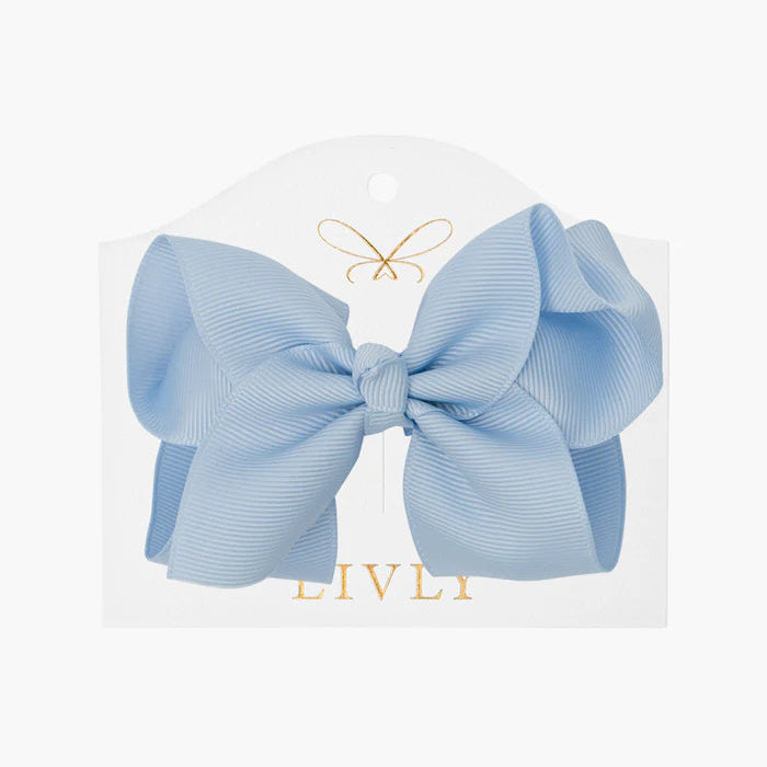 Rosett 11 cm, Ljusblå, Large bow blue bird - Livly