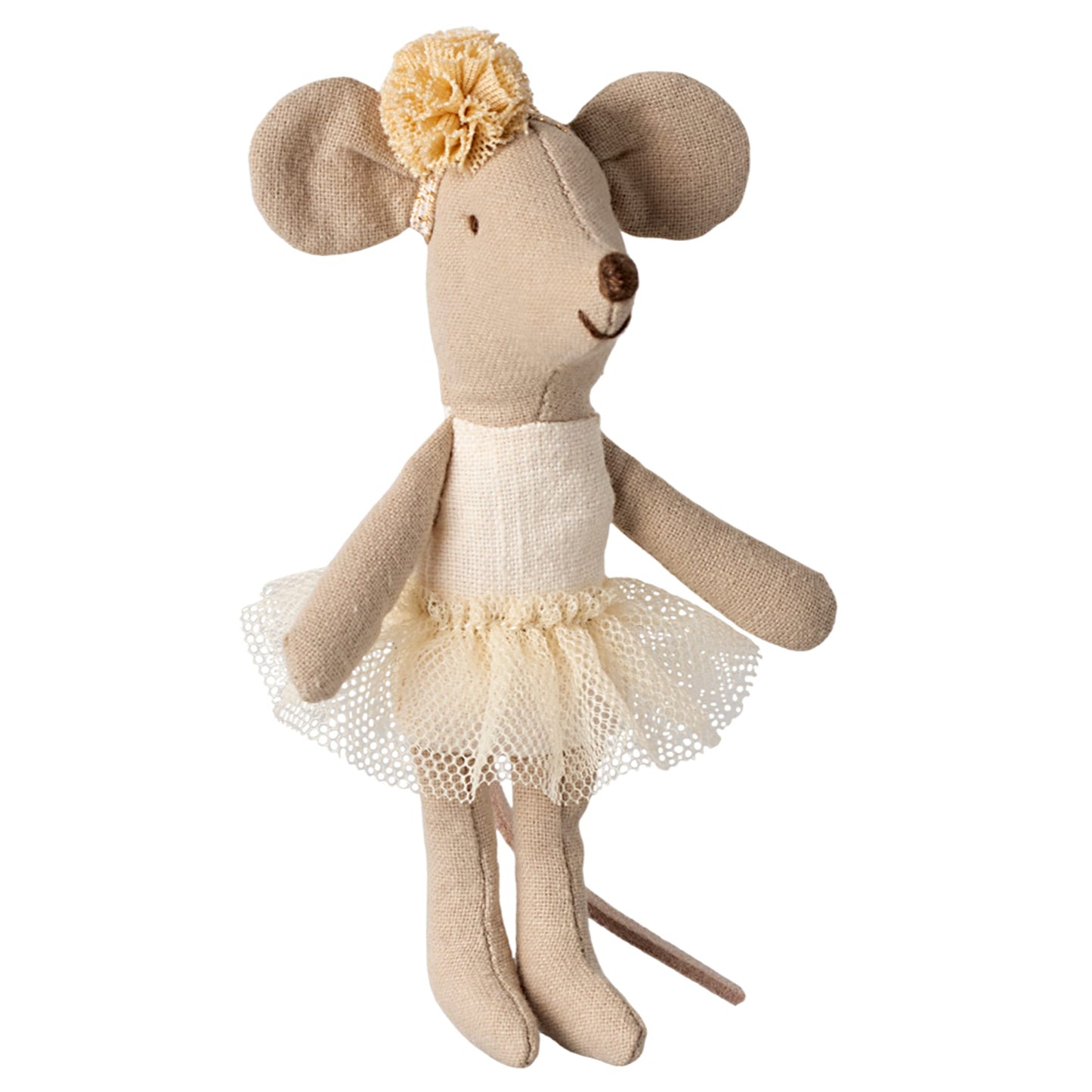 Lillasyster Mus, Ballerina, 11 cm, Off white - Maileg