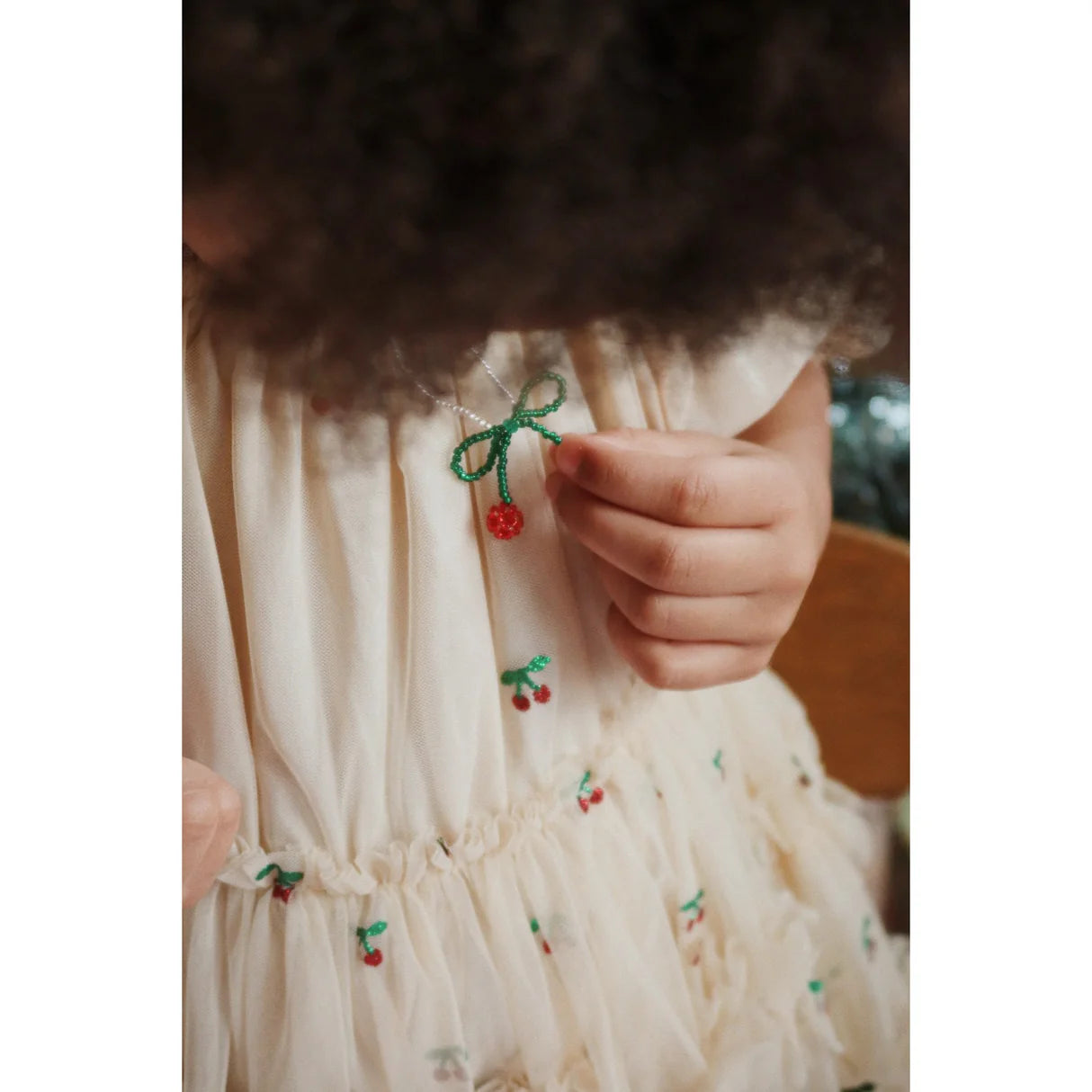 Halsband och Armband Set, Körsbär - Konges Slöjd