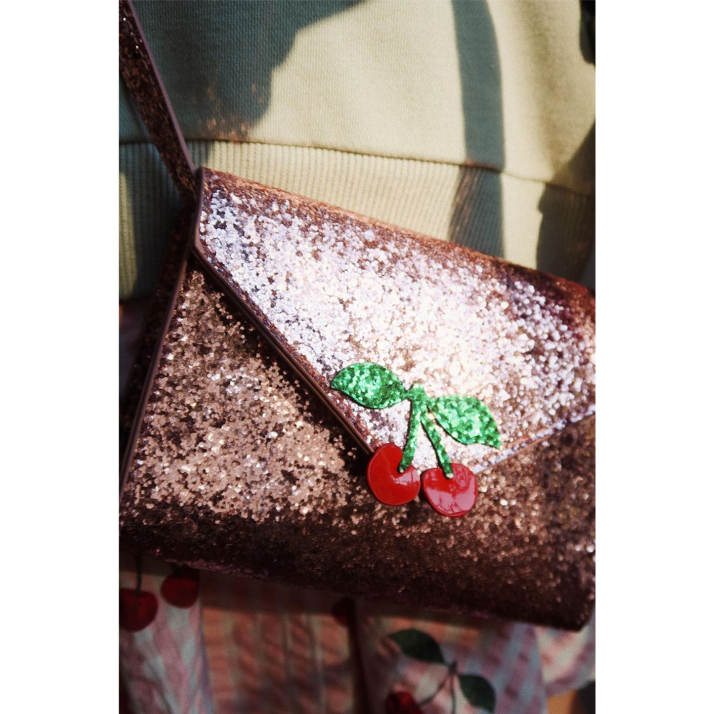 Axelremsväska Rosa Glitter, Love Letter - Konges Sløjd