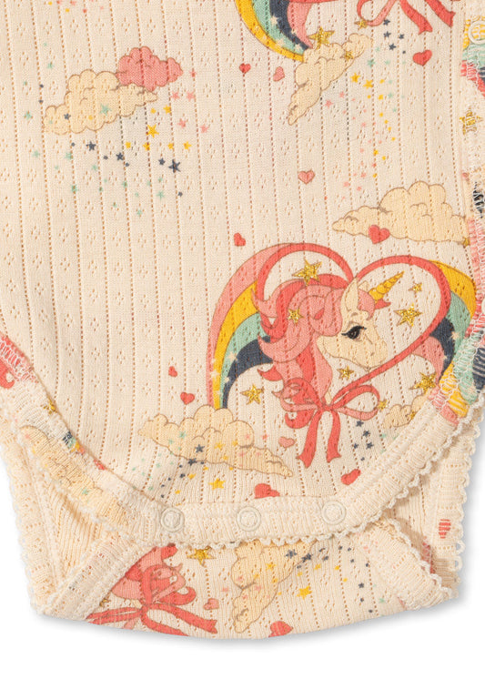 Body Baby, Minnie Glitter Newborn Body GOTS, Horn Stars - Konges Sløjd