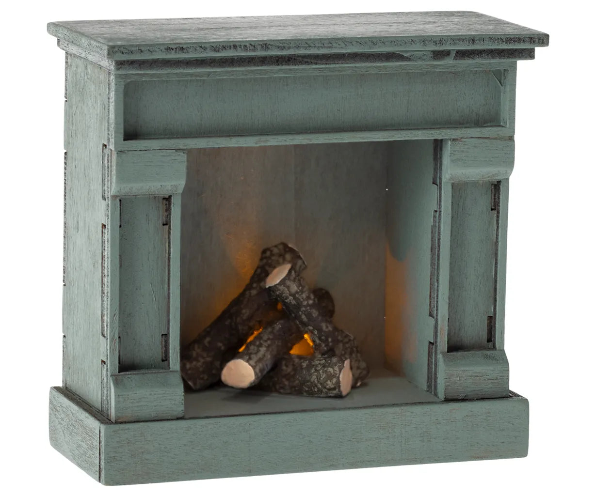 Miniatyr, Öppen Spis, 8,5 cm, Mus, Blå - Maileg