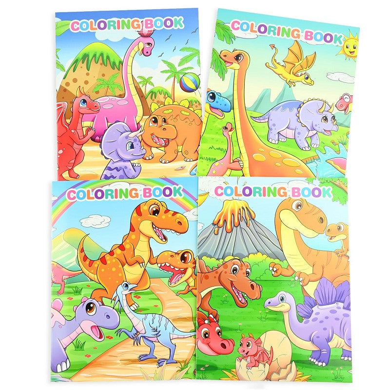 Coloring Book Dinosaur with Stickers