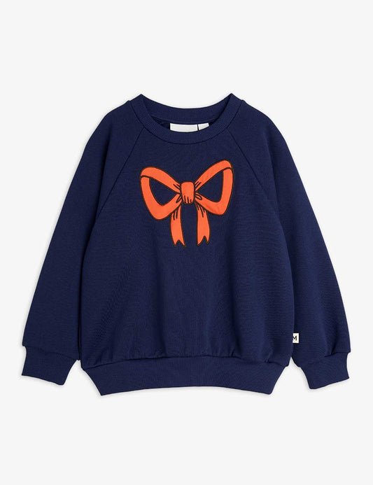 Bow Application Sweatshirt, Blue