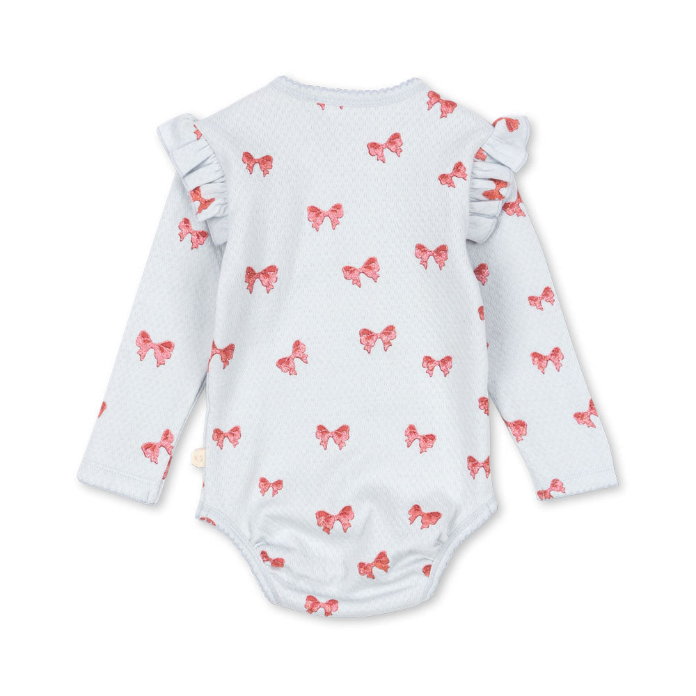 Sui Frill Body, GOTS, Rosia Blue Bow - Konges Sløjd