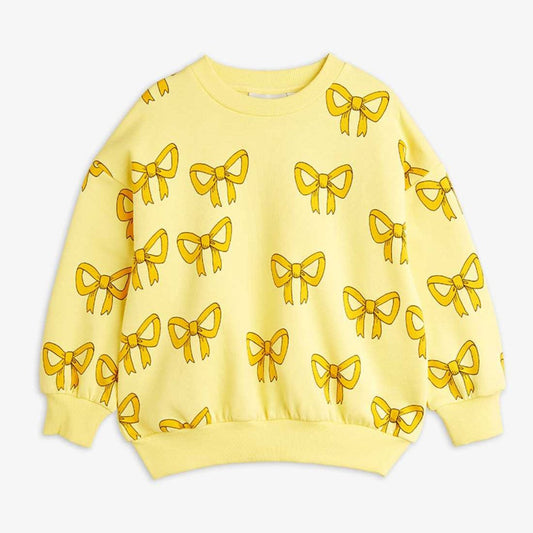 Bow AOP Sweatshirt, Yellow