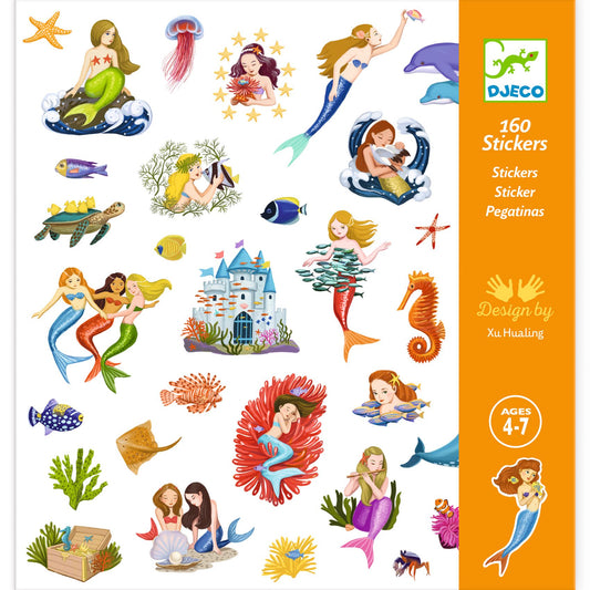 Stickers Mermaids/Sjöjungfru, 160 st - Djeco