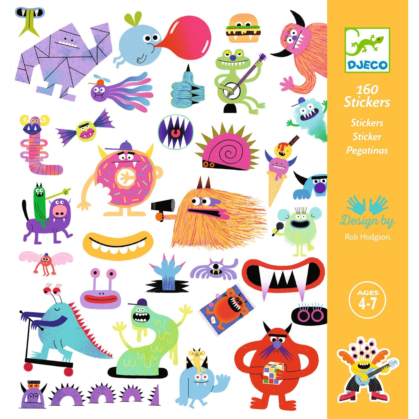 Stickers Monster, 160 st - Djeco