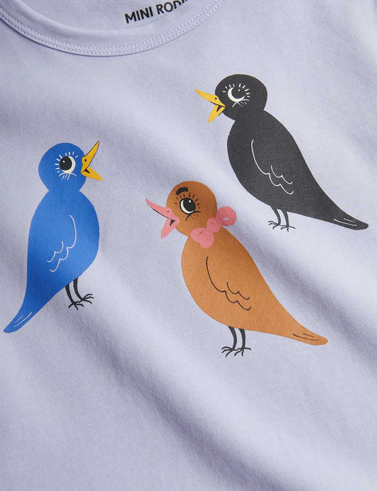 Birds T-shirt, Lila - Mini Rodini