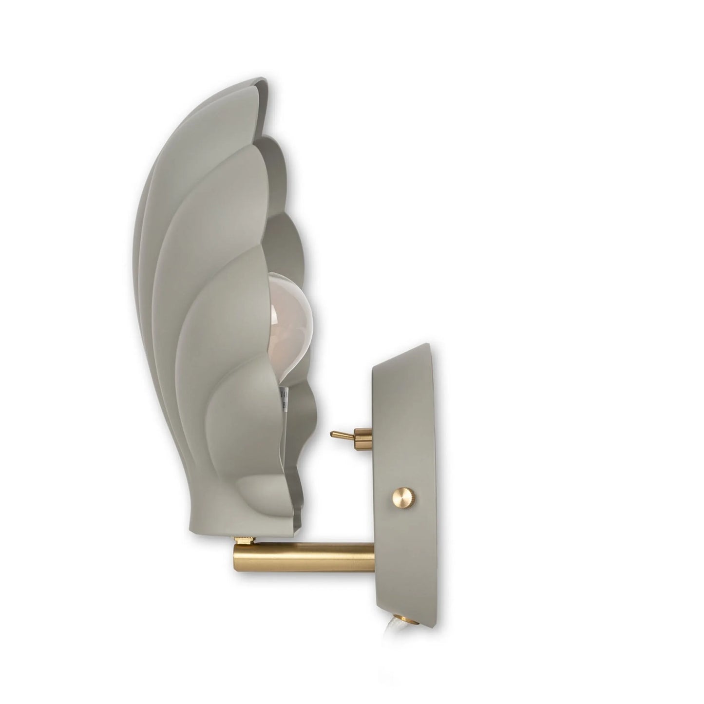 Vägglampa, Snäcka i Metall - Rose eller Grey Leaves, Välj din färg - Konges Slöjd