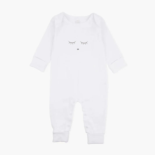 Sleeping Cutie Coverall, White / Grey SC