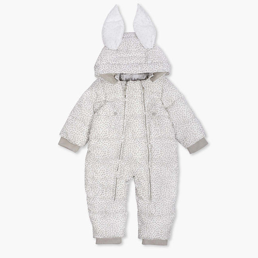 Bunny Puffer Overall, Leopard/Beige