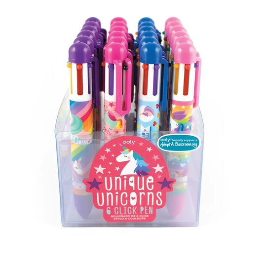 Unique Unicorns 6 Click Multi Color Pen