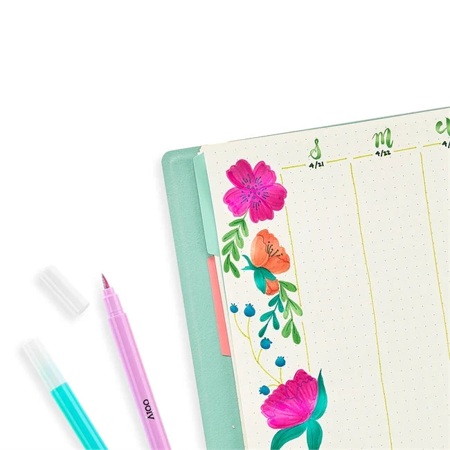 Penselpennor, Color Lustre Metallic Brush Markers - Ooly