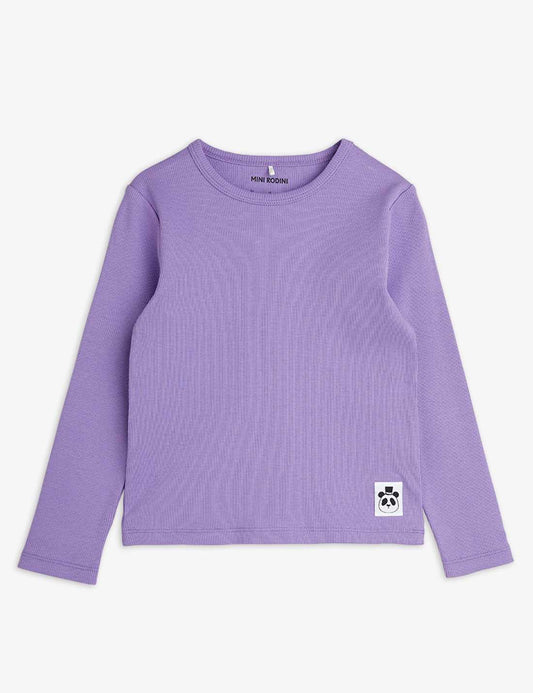 Solid Rib LS Tee, Purple