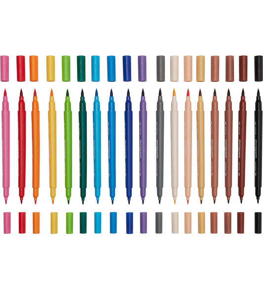 Dubbelsidiga Tuschpennor, 18-pack - Ooly