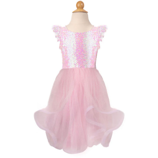 Pink Sequins Twirl Klänning, 3-4 år - Great Pretenders