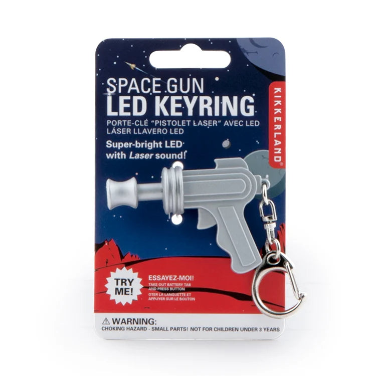 Nyckelring, Space Pistol, Ljus/Ljus - Kikkerland