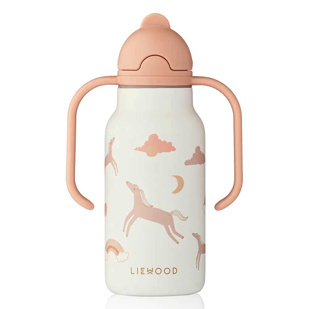 Vattenflaska 250 ml, Kimmie Printed, Dream/Ecru - Liewood