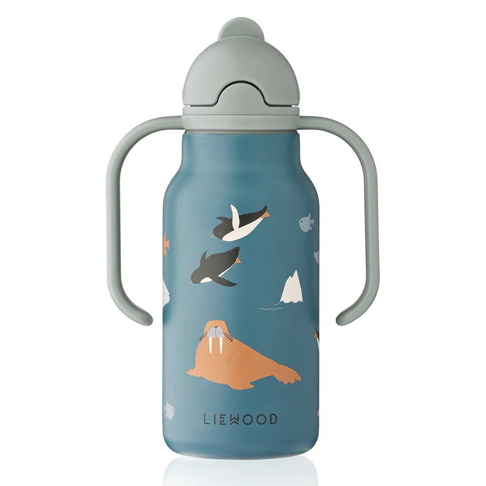 Vattenflaska 250 ml, Kimmie, Arctic Sea/Oceanview - Liewood