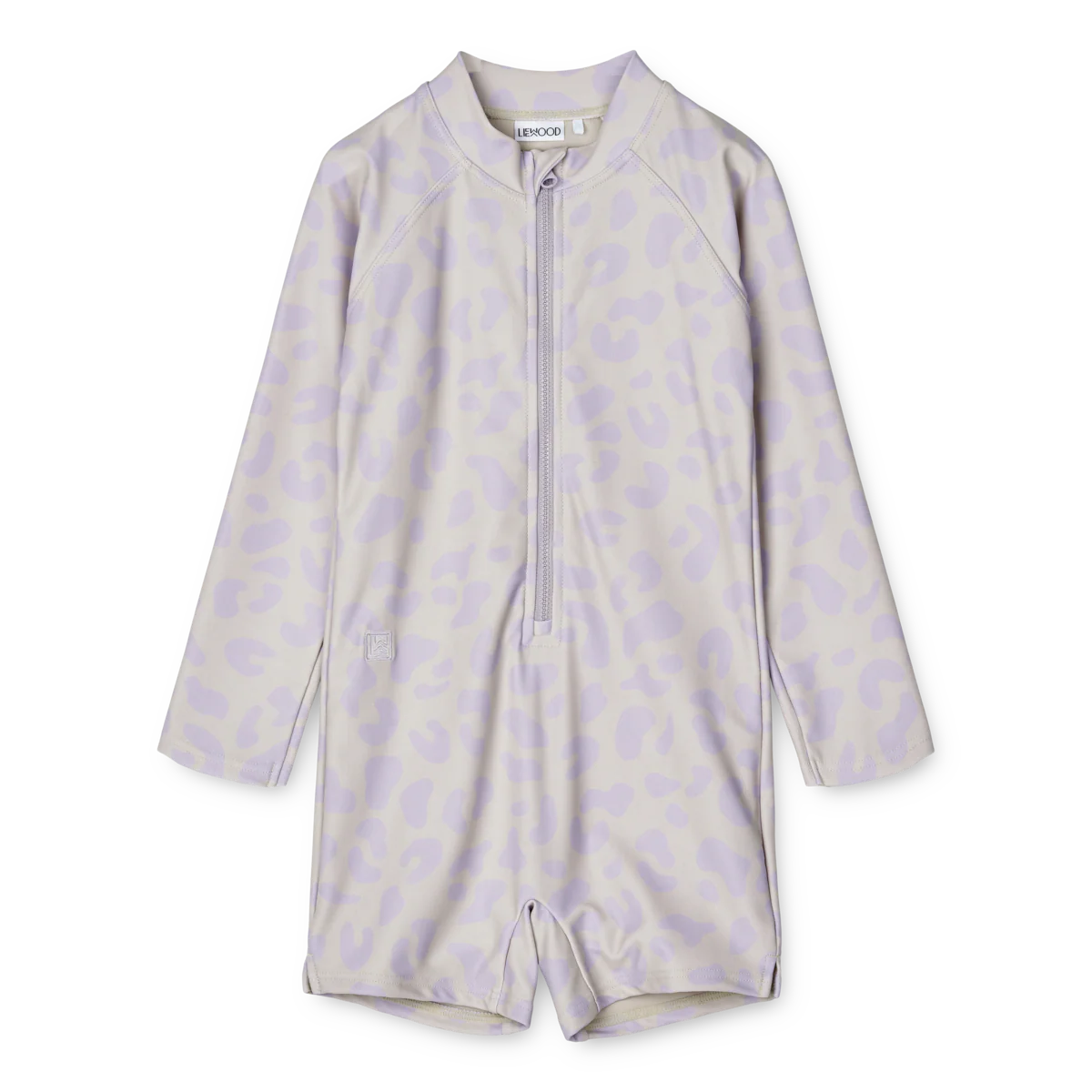 Max Printed Långärmad Baddräkt, Leo / Misty Lilac - Liewood