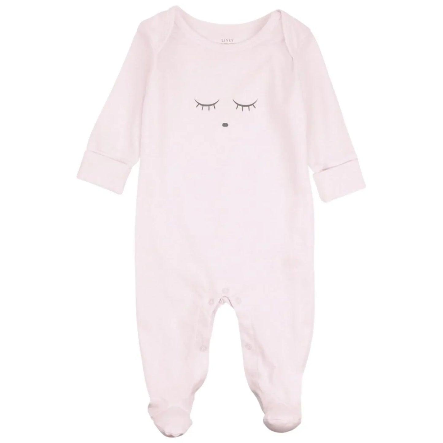 Sleeping Cutie Cover Footie, Rosa / Grå SC