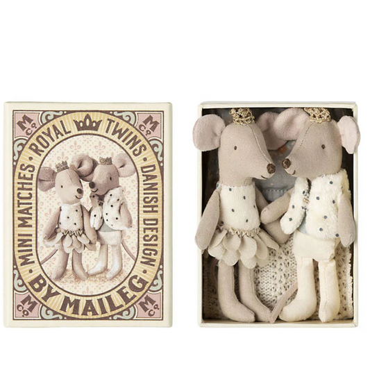 Kungliga tvillingmöss - Lillasyster och Lillebror Mus 11 cm - Maileg