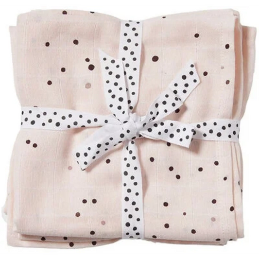 Muslinfiltar 2-pack Dreamy, Dots, Powder - Done By Deer