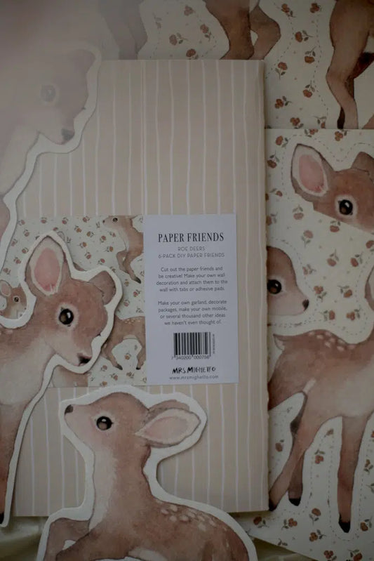 DIY Paper Friends, 6-Pack, Roe Deers - Mrs Mighetto