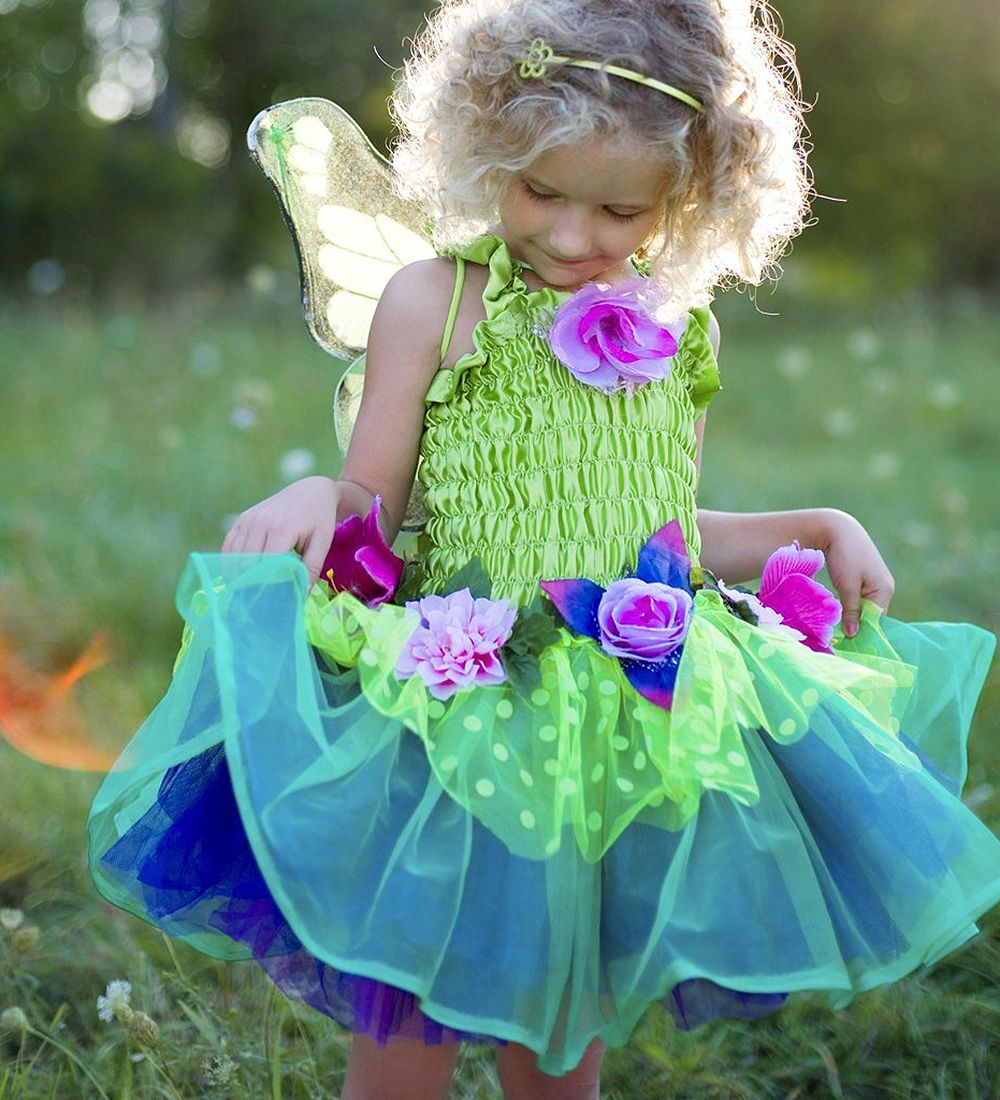 Fairy Blooms Deluxe med Vingar, 5-6 år - Great Pretenders