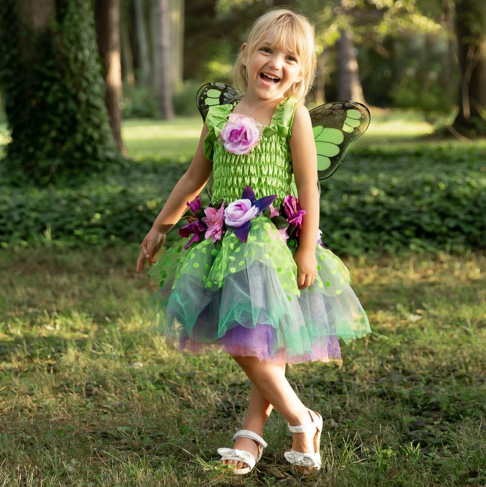 Fairy Blooms Deluxe med Vingar, 5-6 år - Great Pretenders