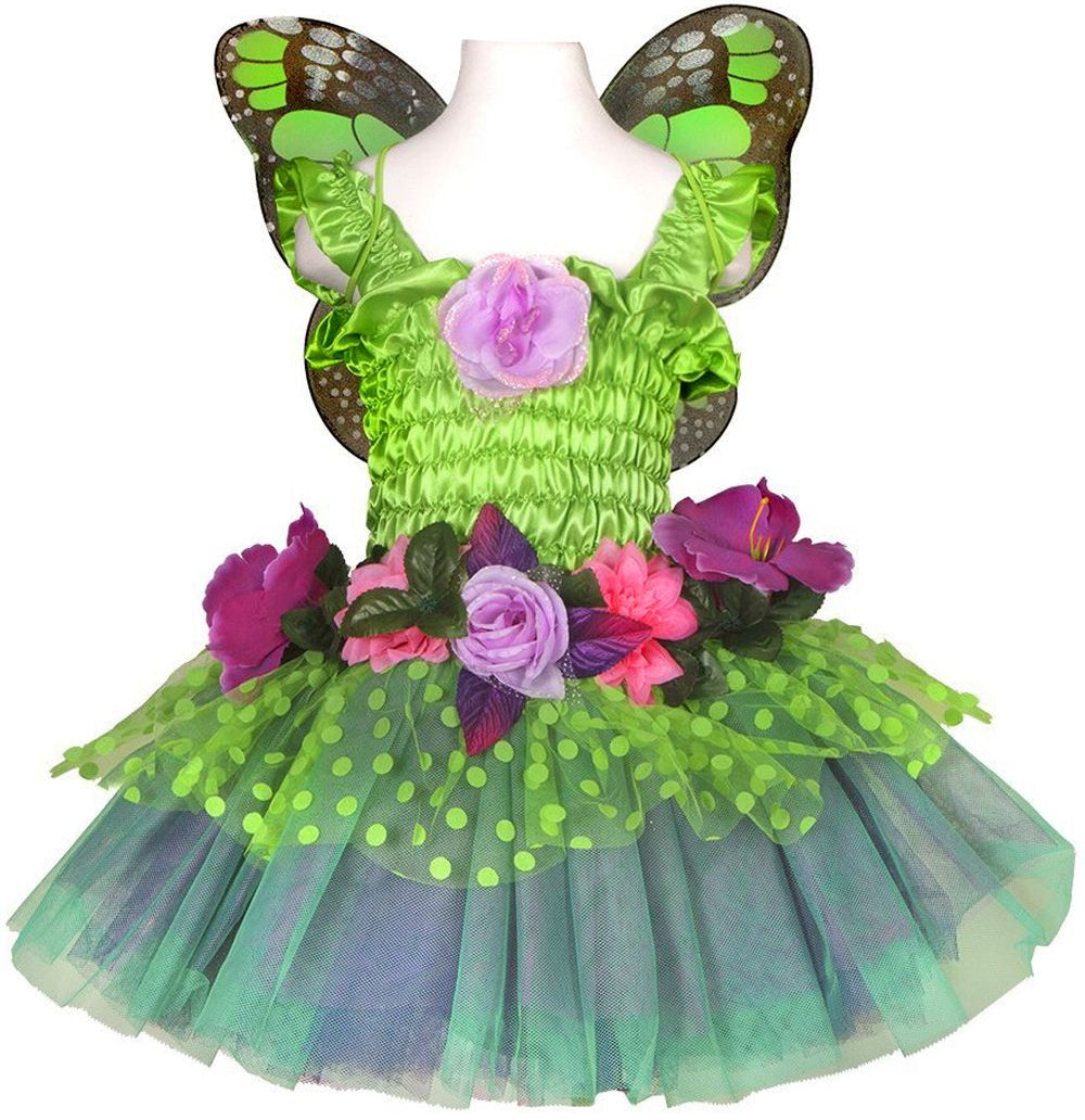 Fairy Blooms Deluxe med Vingar, 5-6 år - Great Pretenders