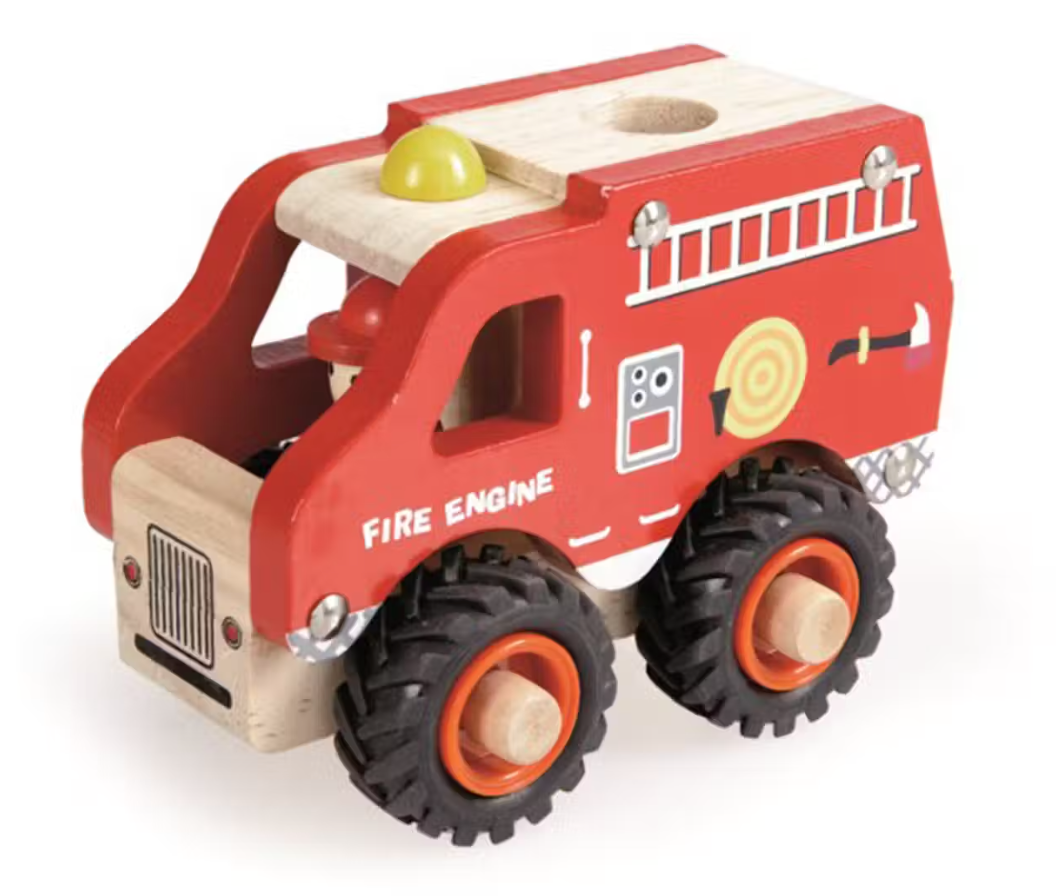 Brandbil i Trä, 13 cm - Egmont Toys