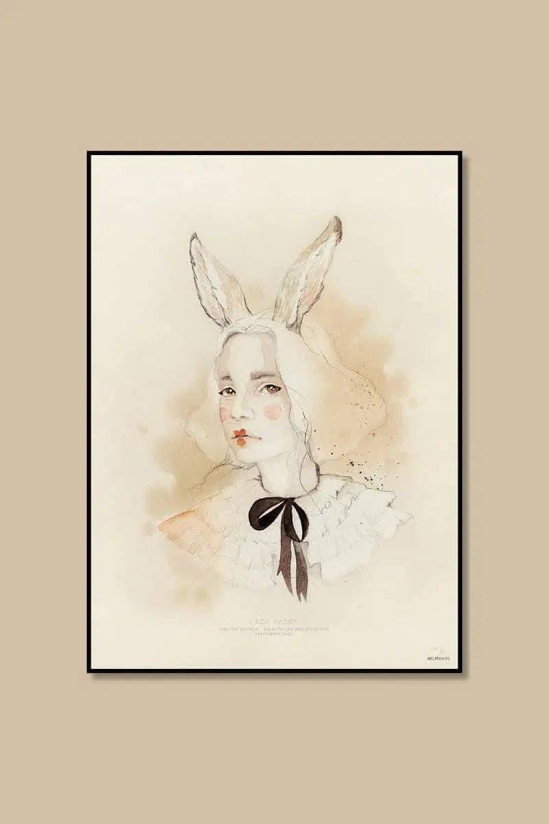 Poster, Lady IVORY 50X70 cm - Mrs Mighetto
