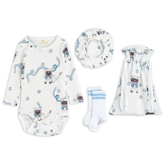 Siamese Cat Baby Kit, Ljusblå, Strl 68/74 - Mini Rodini