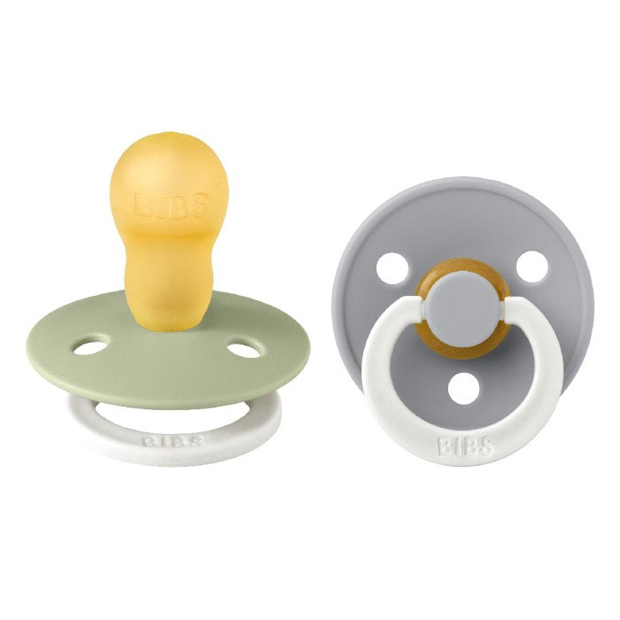 Nappar, 2-pack, Size 3, BIBS Colour Latex, Sage GLOW/Cloud GLOW