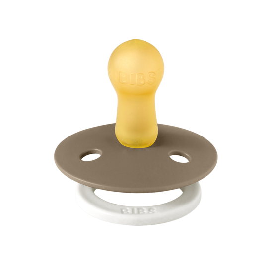 Nappar, 2-pack, Size 1, BIBS Colour Latex, Vanilla GLOW/Dark Oak GLOW