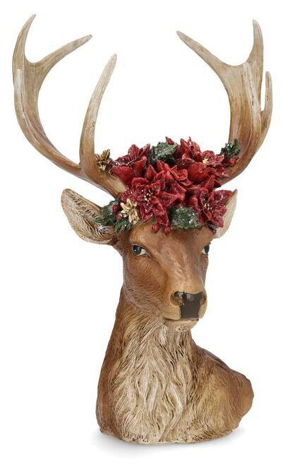 Dekor, Byst, Hjort med Blomkrona, 30 cm - Alot Decoration