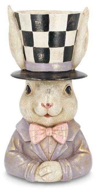 Kruka, Kanin Byst med Hatt, Circus, 34 cm - Alot Decoration