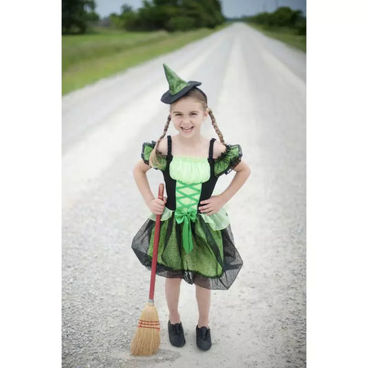 Witch Bubble Dress/Hat - Häxkostym, 4-6 år - Great Pretenders