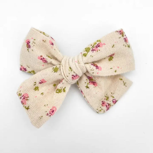 Ester Rosett 9 cm, Vintage floral pink - Ester Bow - Vintage floral pink