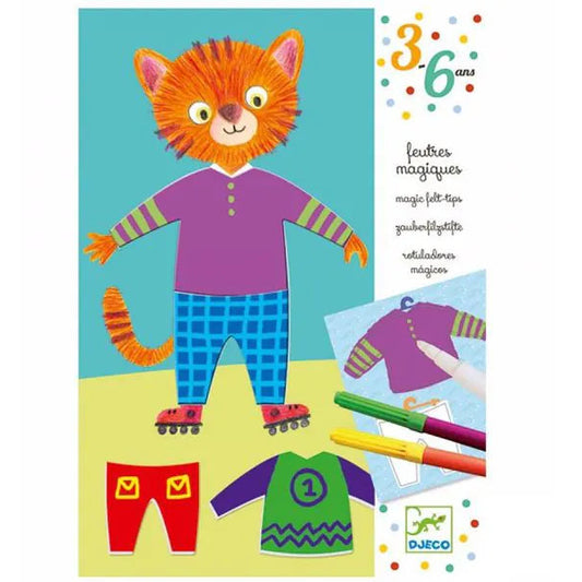 Magiska Filt Pennor för Pappers Dockor