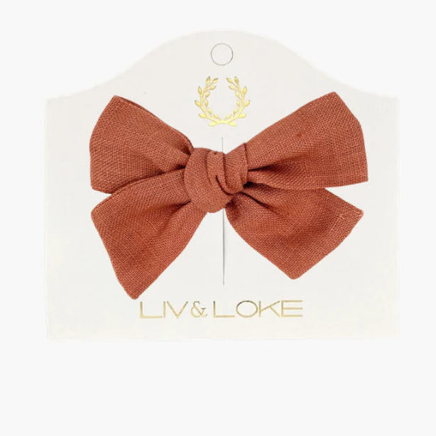 Ester Linen Rosett 9 cm, Rost - Liv & Loke