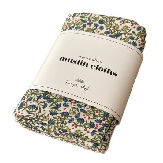 Muslinfiltar 3-pack, GOTS, Jardin de Fleurs - Konges Sløjd