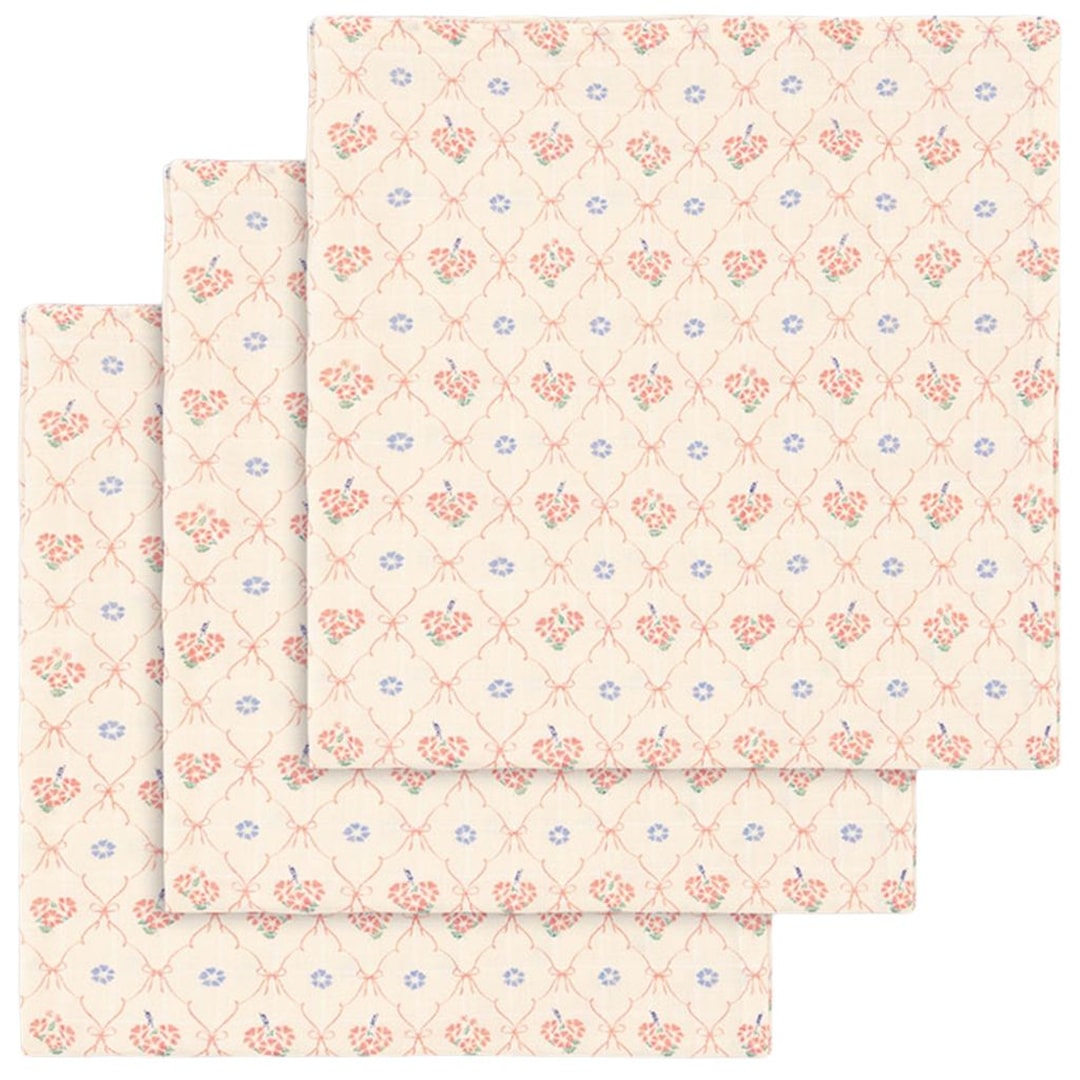 Muslinfiltar 3-pack, Fleur Decor - Konges Sløjd