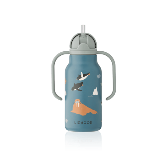 Vattenflaska 250 ml, Kimmie, Arctic Sea/Oceanview - Liewood