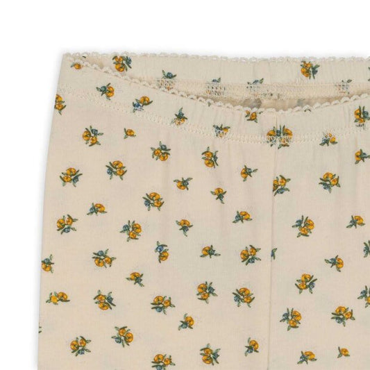 Basic Byxor/Leggings, GOTS, Peonia Limone - Konges Sløjd