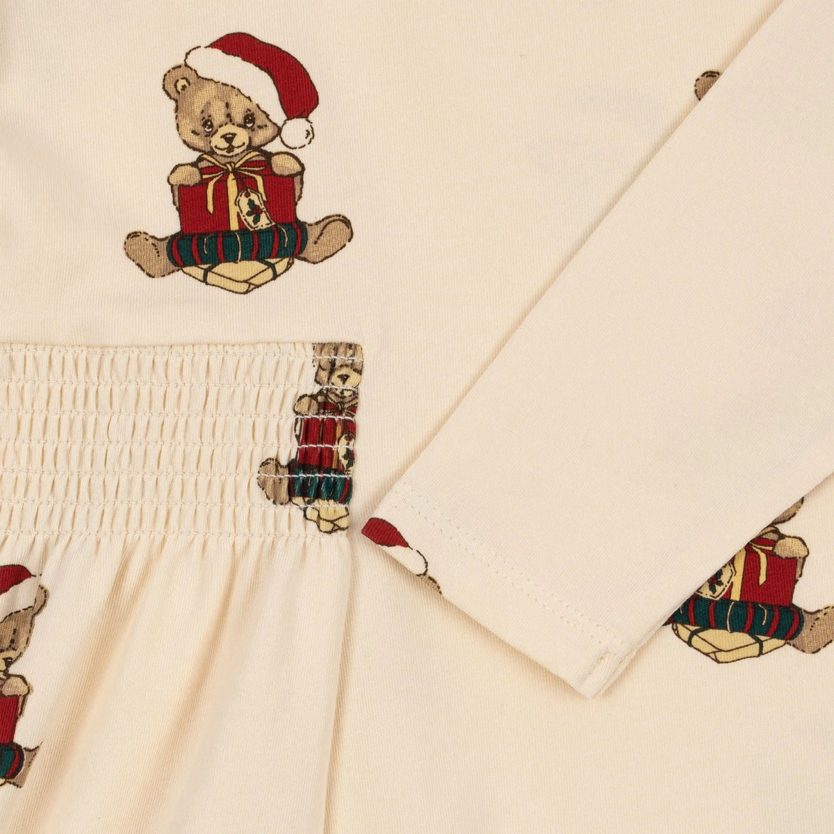 Klänning, Christmas Teddy, GOTS - Konges Slöjd